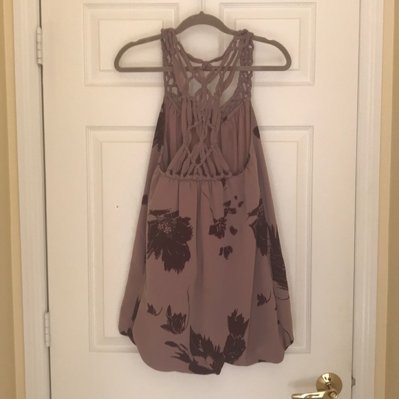 Kimchi & Blue Mauve & Maroon Floral Bubble Dress - Picture 2 of 4